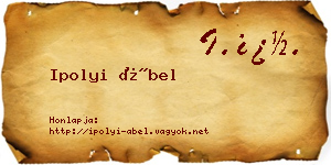 Ipolyi Ábel névjegykártya